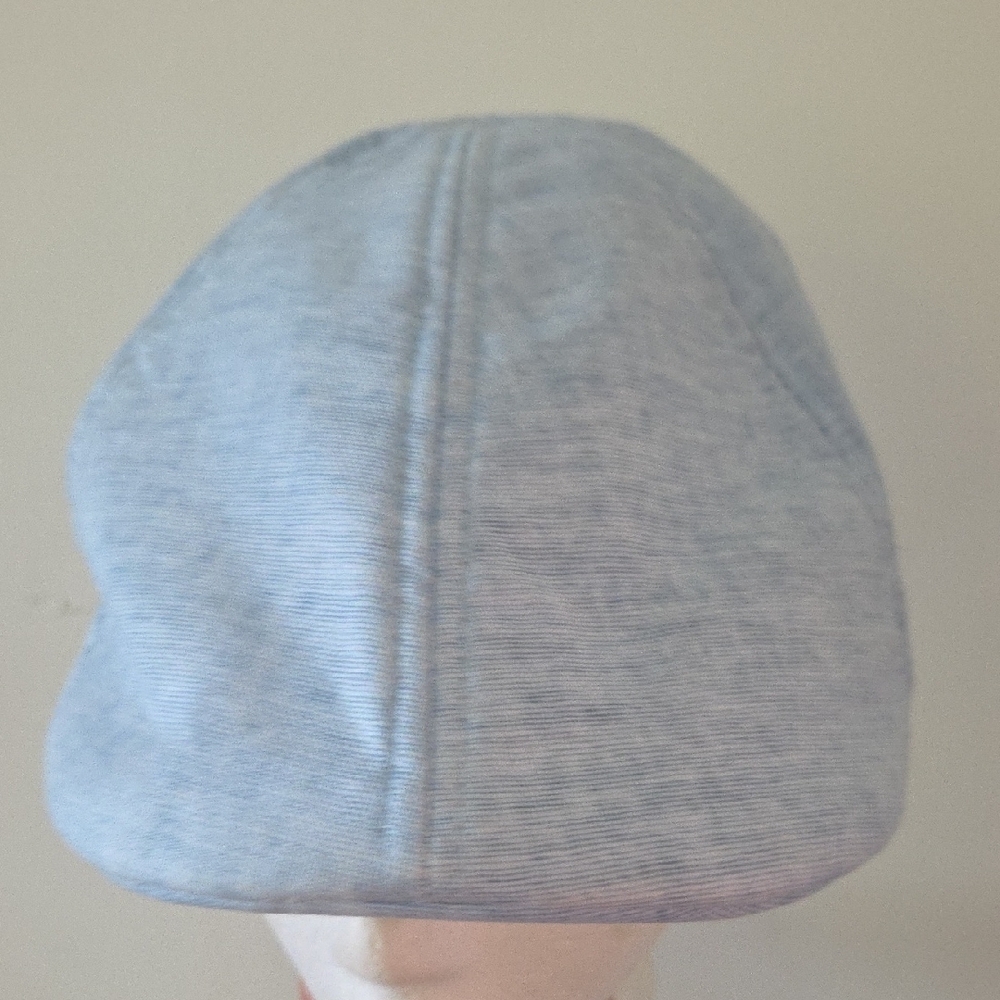 Epoch Light Blue Linen Men's Flat Cap - Picture 10 of 10